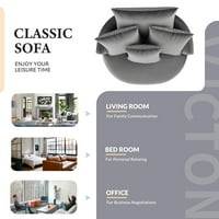 Okretni teret Aukfa 360 ° sa pokretnim jastucima, moderna kauč sa lounge klubom okrugla stolica, baršunasto