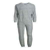 Muški Raglan Set odjeće za spavanje dugih rukava, veličine S-2XL, muške pidžame