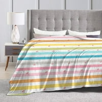 Rainbow Line uzorak bacajte pokrivač, super mekane pokrivače za flanel protiv plombe, 60 x50