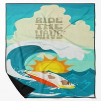 Surfer pas crveni Doberman Pinscher Premium plaža ručnik