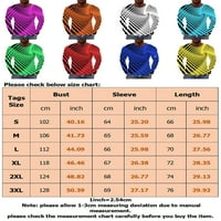 Haite muške majice 3D Digitalni Print Tops Crew vrat T-shirt Sportska bluza Holiday Dugi rukav Osnovni