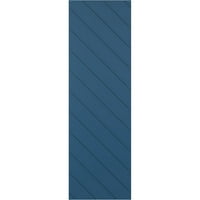 Ekena Millwork 15 W 25 H True Fit PVC dijagonalna ploča modernog stila fiksne kapke, boravak plava