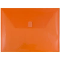 Koverte od plastične kuke i petlje, 9,8x13, 12 pakovanja, narandžasta