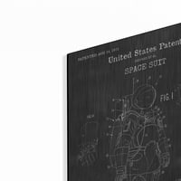 Luxe Metal Art 'Space Courtprint Patent Chalkboard' Metal Wall Art, 16 x24