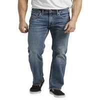 Srebrne Jeans Co. Muške Allan Slim Fit ravno traperice za noge, veličine struka 30-42