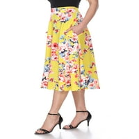 Ženska cvjetna tiskana midi suknja