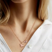 Djevojke Jedinstvena ogrlica jednorog pokloni za djevojke Srce Početne ogrlice za djevojke Ženska kćer unuke rođendanski pokloni Jedinstveni nakit TEEN Girt Gifts