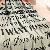 Custom MOM pokrivač sa otiskom slike, pokloni za mamu, jedinstvene mame poklone od kćeri ili sina za Dan