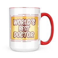Neonblond Worlds Best Doctor, Happy Yellow krig poklon za ljubitelje čaja za kavu