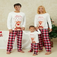 Božićne pidžame za obitelj podudaranje PJS postavljeno klasično pletene Xmas odjeća ženske muške poklone