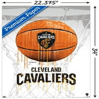 Cleveland Cavaliers - Drip košarkaški zidni Poster sa klinovima, 22.375 34